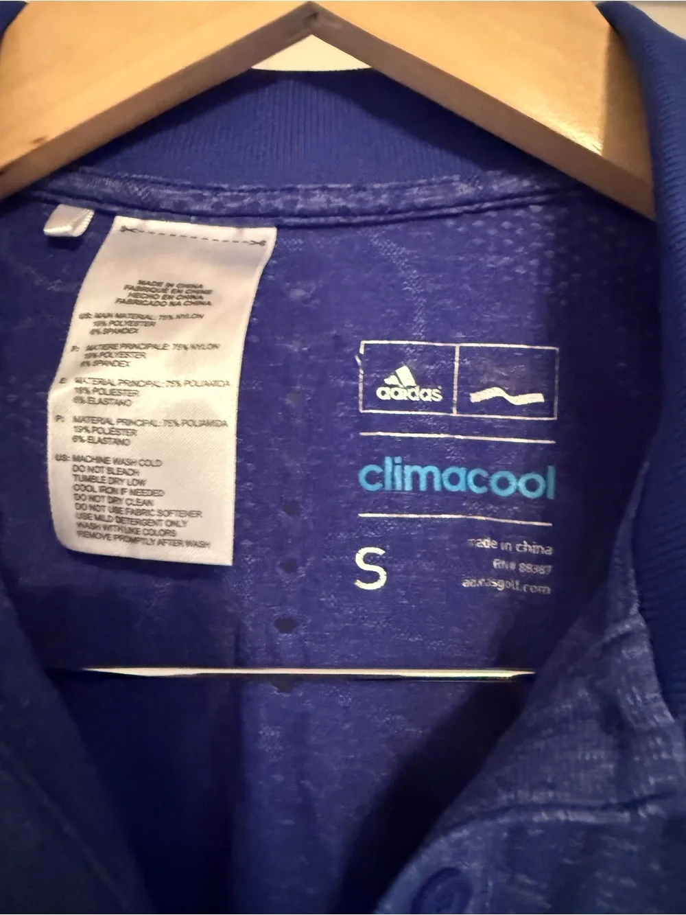Adidas Blue Climalite Polo Shirt